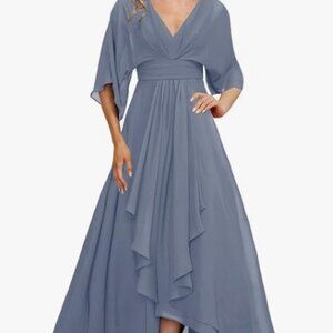 NEW Mother of the Bride Dress - Size 6 - Dusty Blue Color
